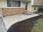 Hardscaped brick Paver Block Walkway by Landscape Solutions of Rochester NY.