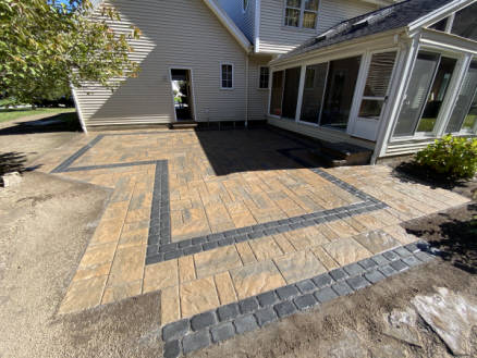 Stunning Hardscaped patio Installed by Aaron of Landscape Solutions. Rochester NY. 14616