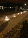 Sidewalk lighting and hardscaped walls.

Installed by Aaron of Landscape Solutions. Rochester NY. 14616

585-342-5296